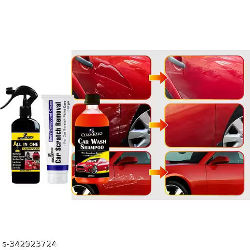 Complete Car Care Kit (3-in-1 Cleaning, Scratch Removal & Shine Combo)